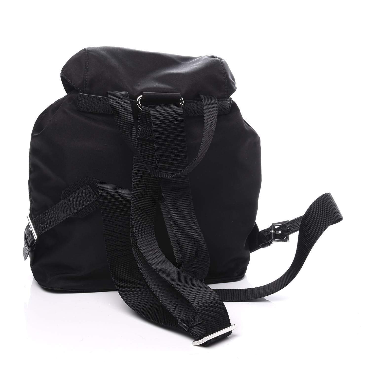 Prada Re Drawstring Rucksack Backpack Nylon Black Medium