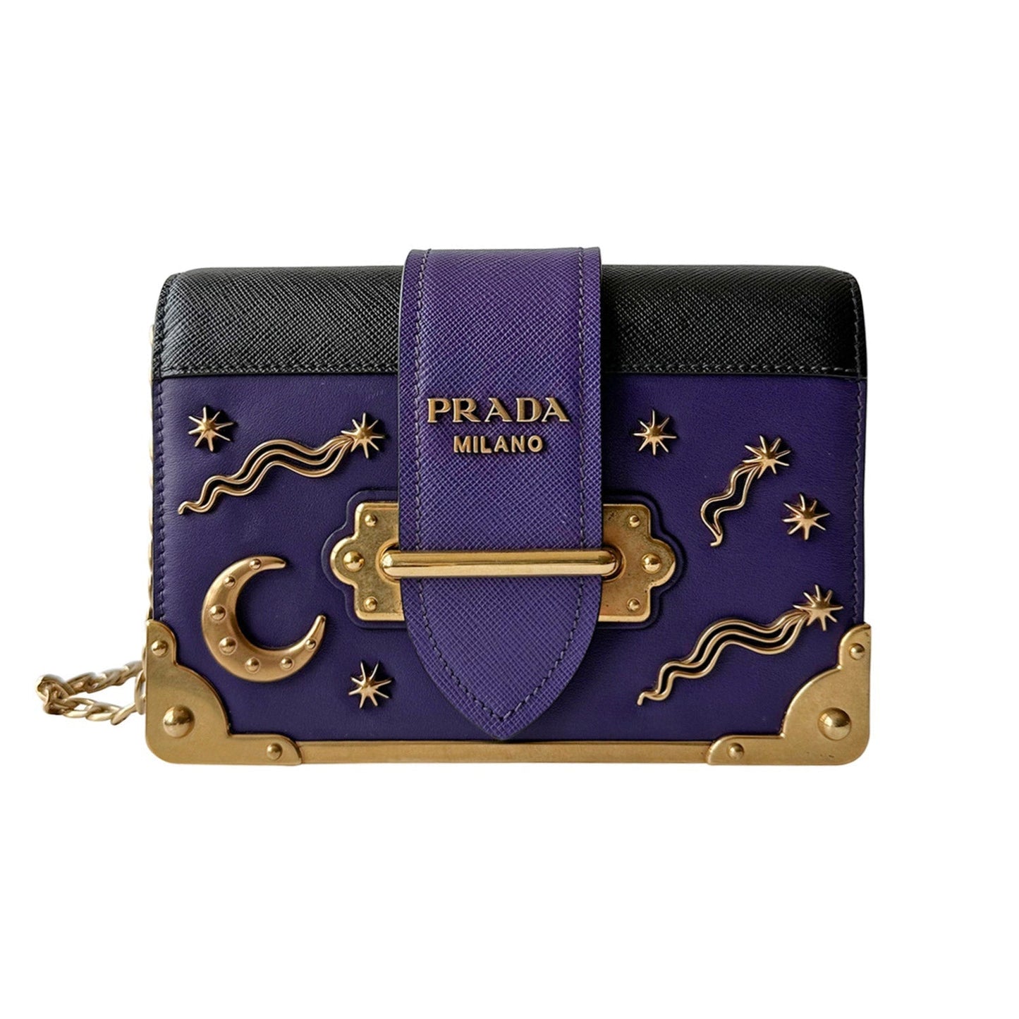 Prada City Calf Cahier Astrology Crossbody Bag