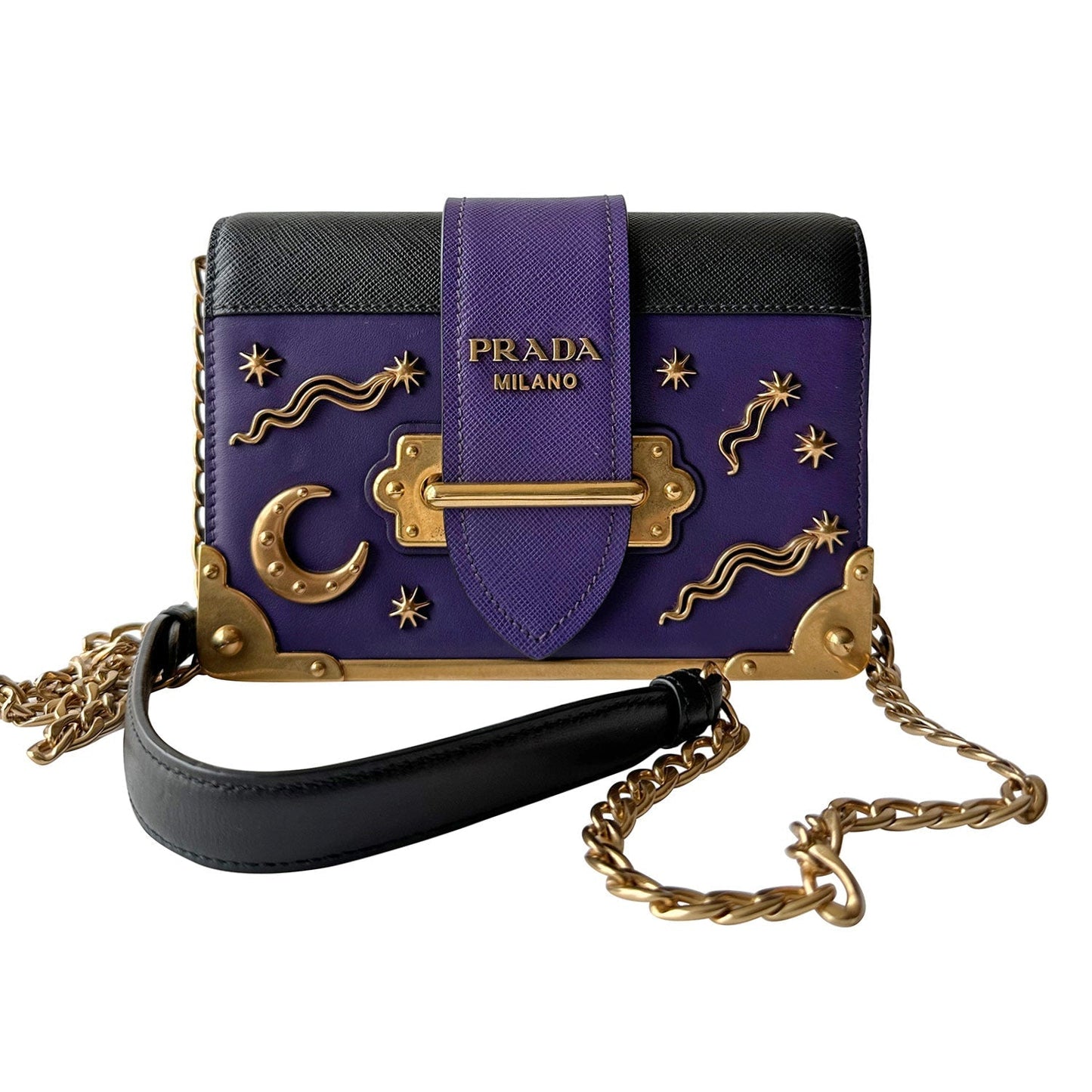 Prada City Calf Cahier Astrology Crossbody Bag