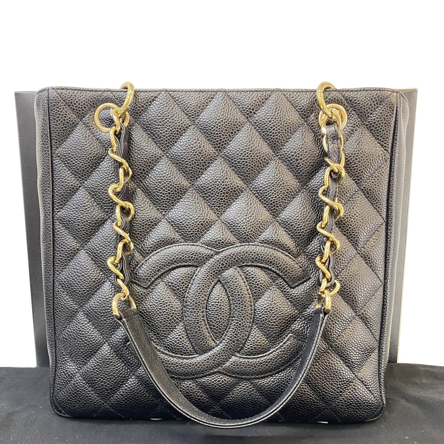 Chanel Petit Shopping PST Black Travel Bag