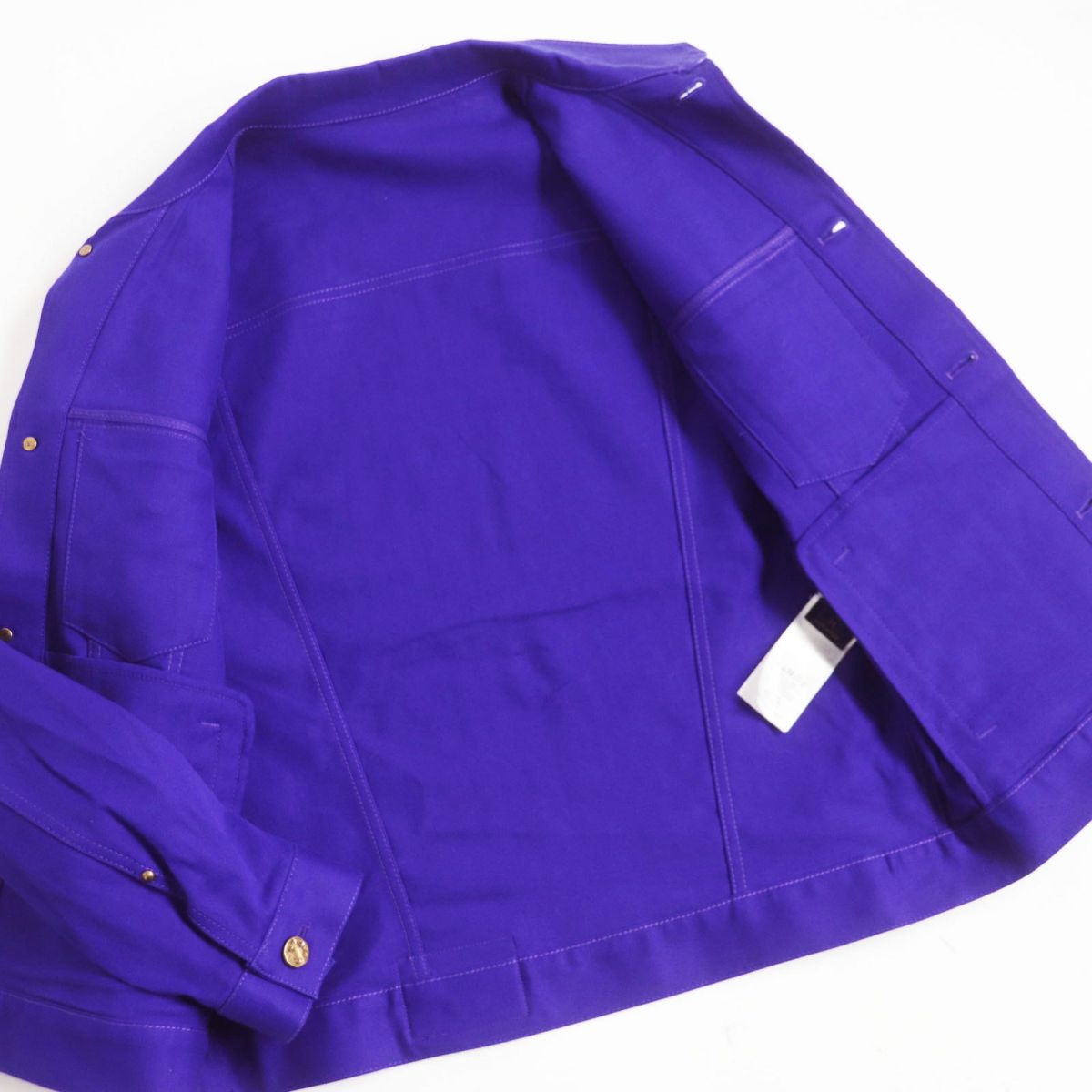 Louis Vuitton Jacket Part 44 Leather Denim Cotton Blue Apparel