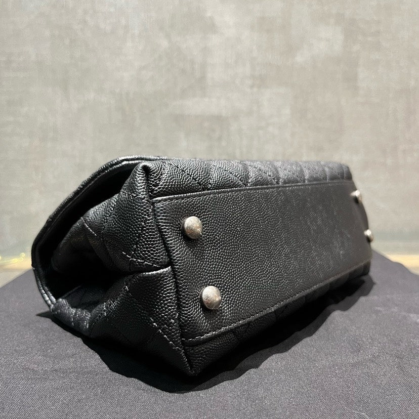 Chanel Coco Handle Black Quilted Leather Bag xxcm