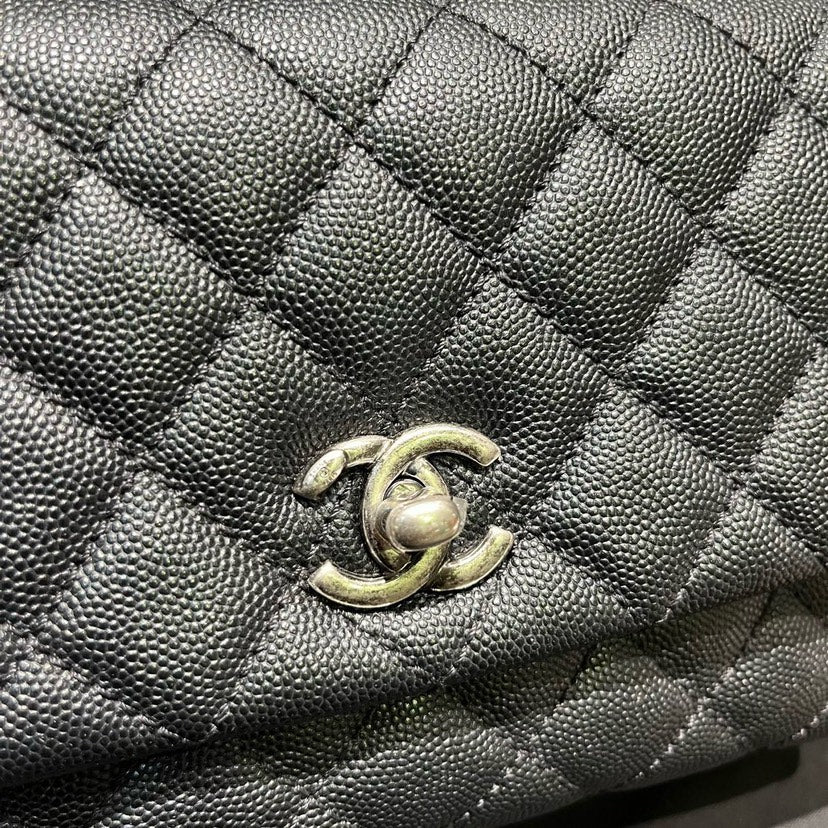 Chanel Coco Handle Black Quilted Leather Bag xxcm