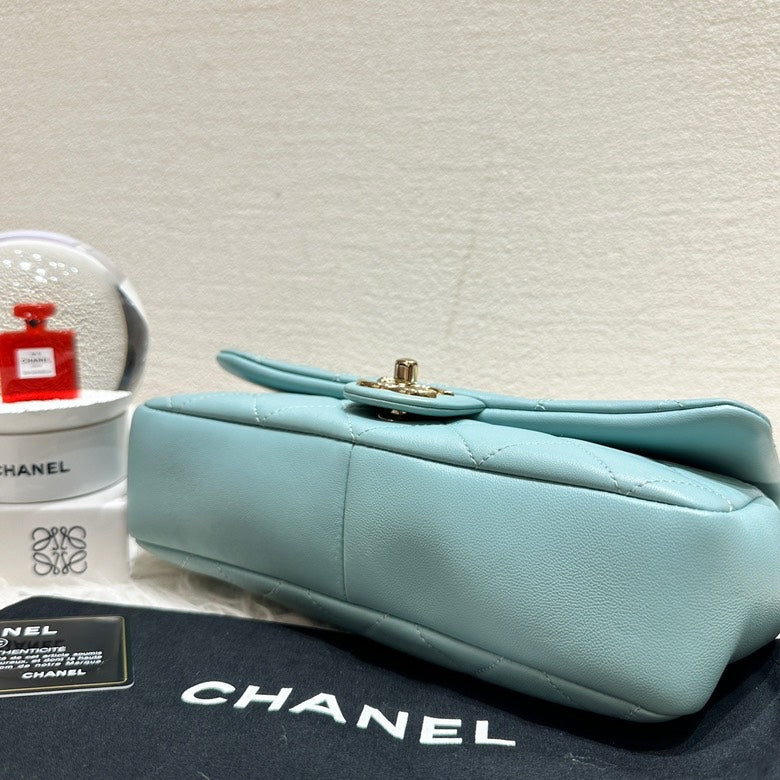 Chanel Quilted Flap Bag Tiffany Blue Medium
