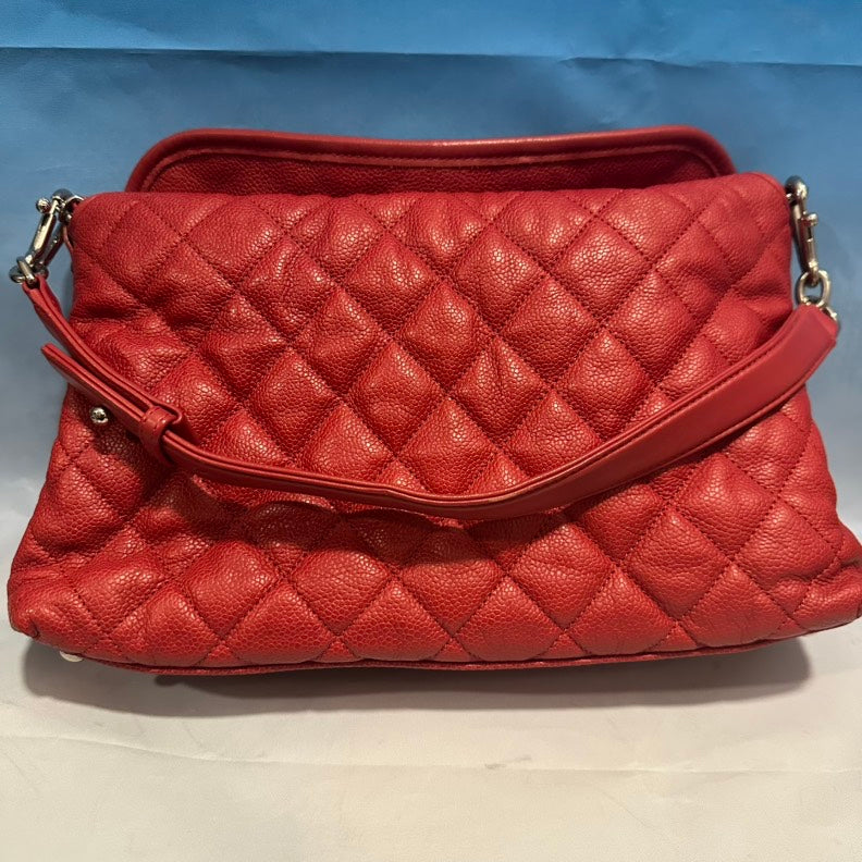 Chanel Preloved Quilted Red Leather Shoulder Bag