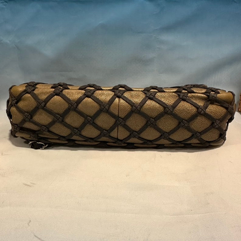 Chanel   Quilted Gold Leather Shoulder Bag
