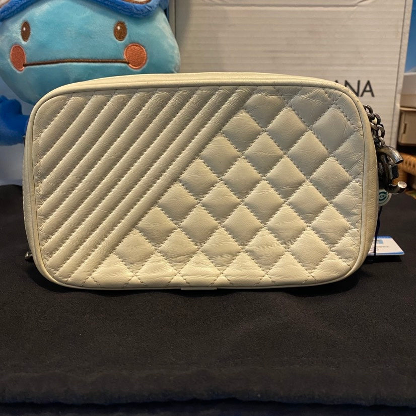 Chanel Camera Bag Leather Ivory Crossbody