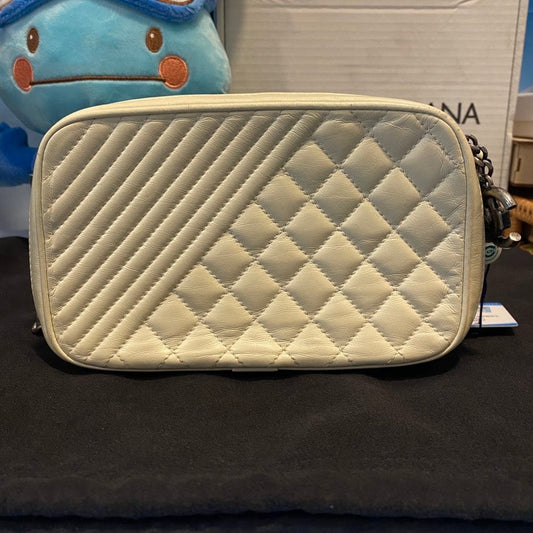 Chanel Camera Bag Leather Ivory Crossbody