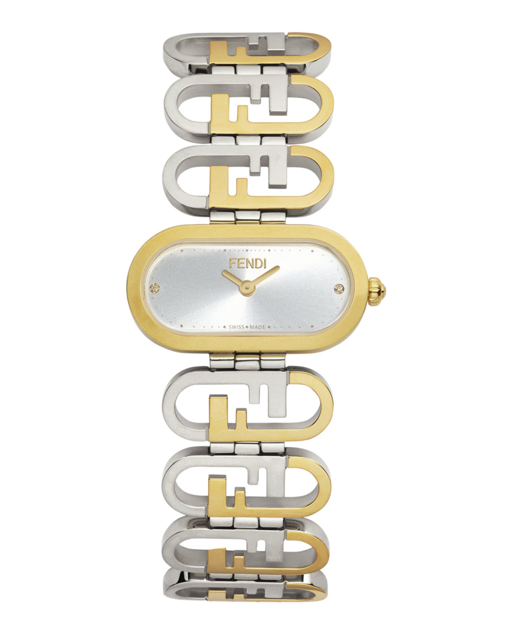 Fendi Handbag O'Lock Diamond Watch Womens