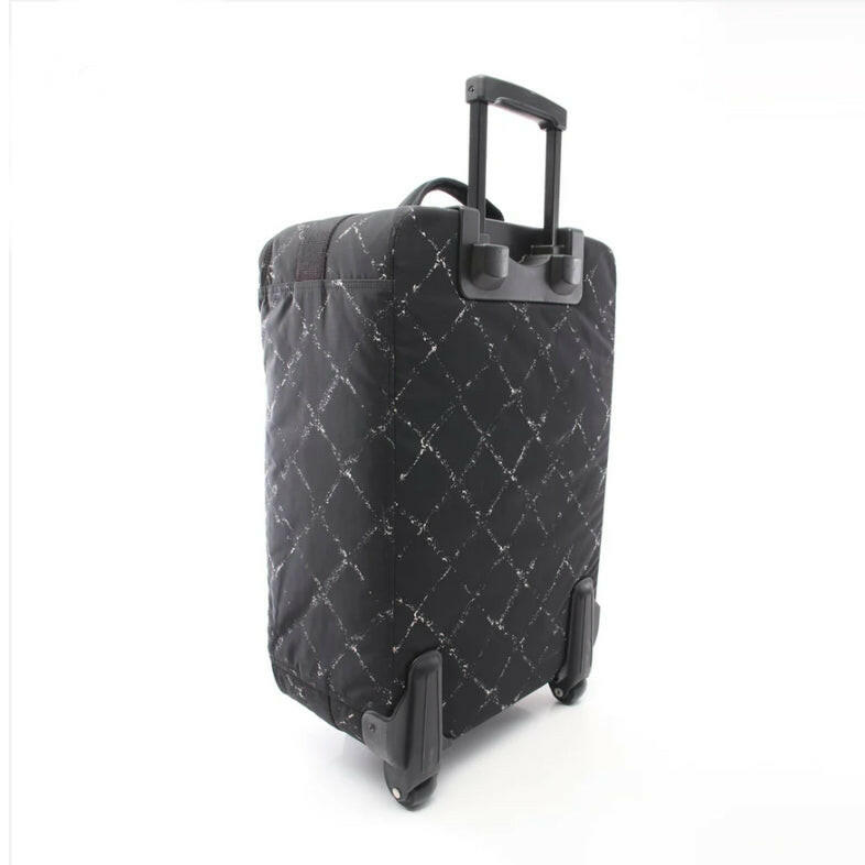 Chanel Black Canvas Luggage with Lock & Key Size