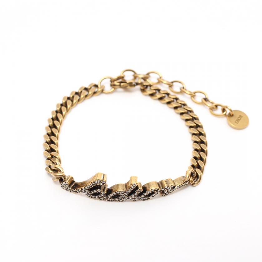 Dior Jewelry J'A Bracelet with Rhinestones in Gold