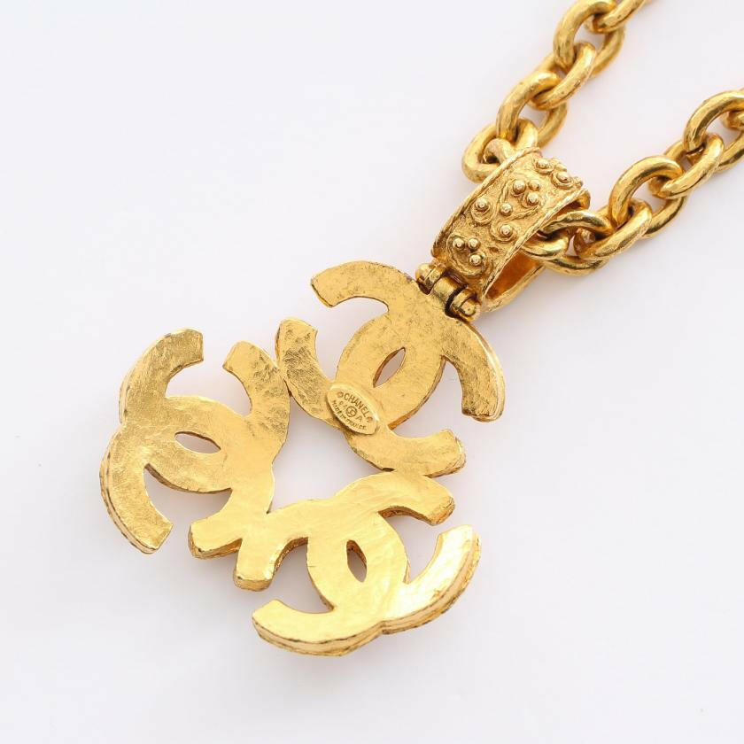 Chanel Coco Mark Necklace Gold-Plated   Chain Pendant - -Inch Length