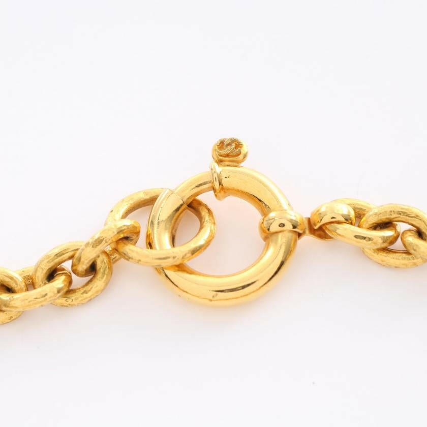 Chanel Coco Mark Necklace Gold-Plated   Chain Pendant - -Inch Length