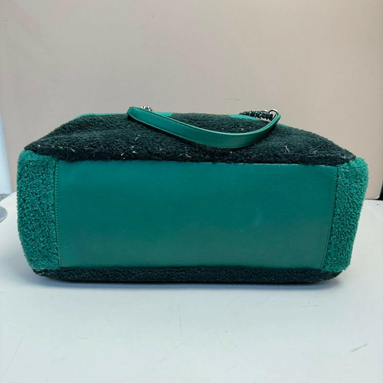 Chanel Logo way Shopping Tote Bag - Green, Large Size