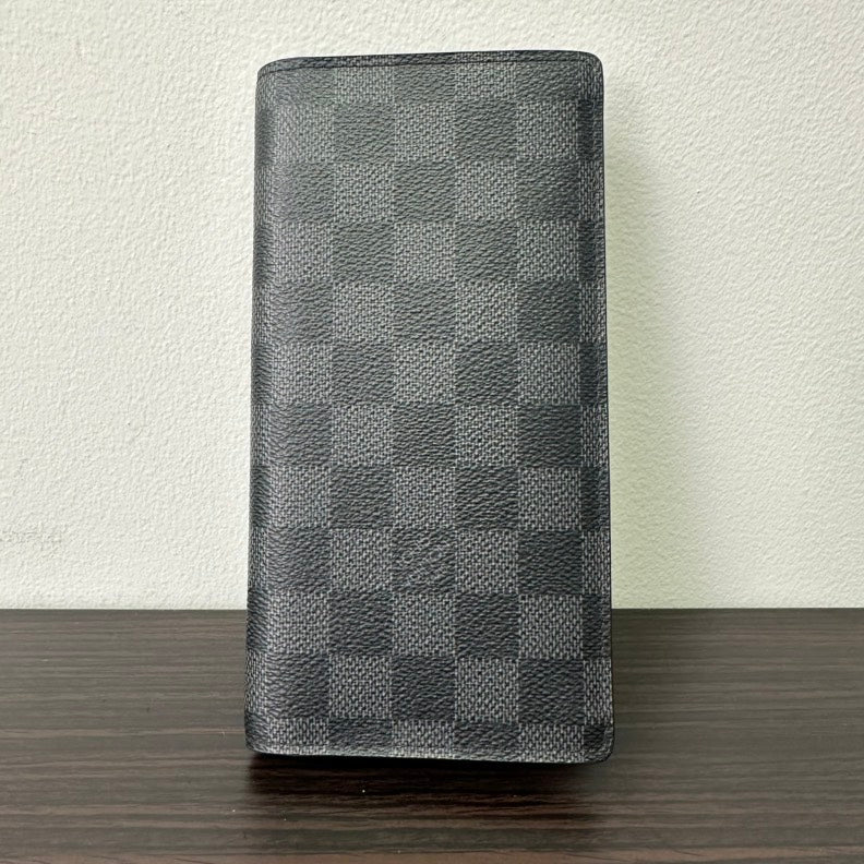 Louis Vuitton Damier Graphite Long Wallet - Black Leather Wallet