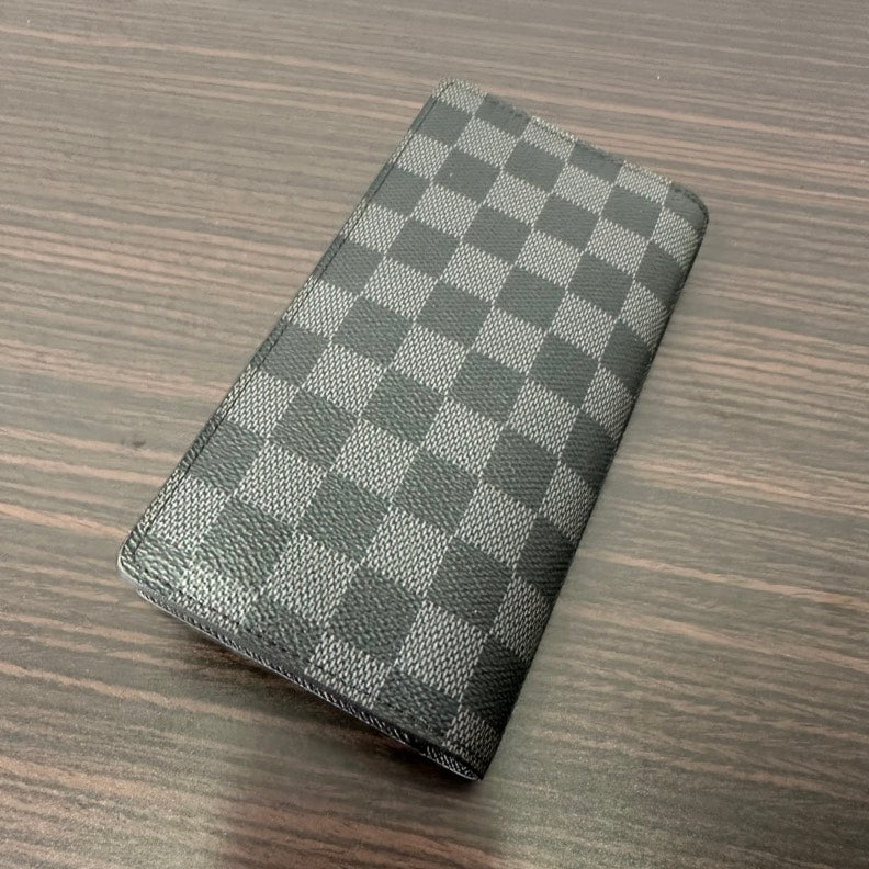 Louis Vuitton Damier Graphite Long Wallet - Black Leather Wallet