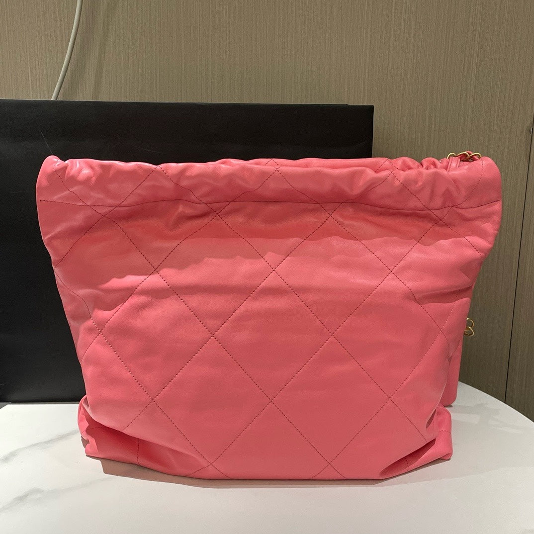 Chanel  Bag Small Pink Leather Shoulder Bag Microchip #