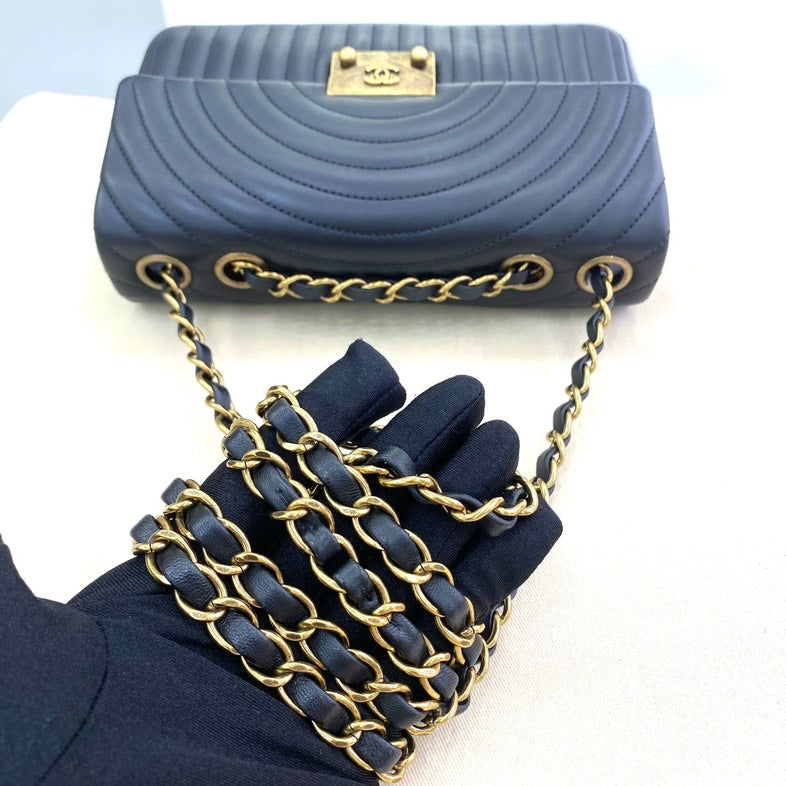 Chanel Black Leather Quilted Flap Bag Medium