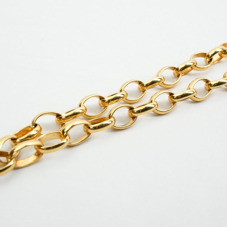 Chanel Paris Gold Pendant Necklace-Inch Length