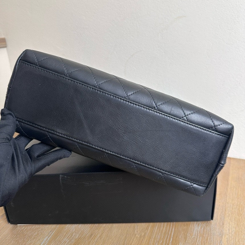 Chanel   Black Leather Kelly Bag