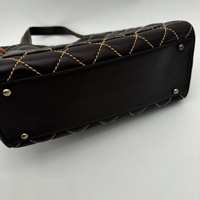 Chanel Black Quilted Leather Handbag Medium