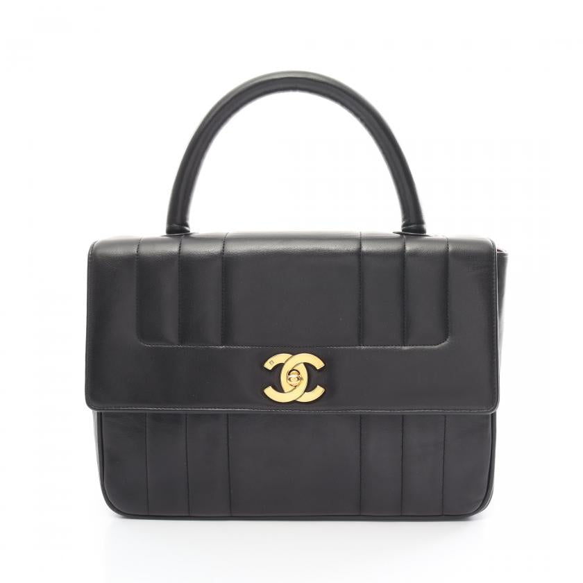 Chanel Mademoiselle Black Lambskin Handbag Gold Hardware
