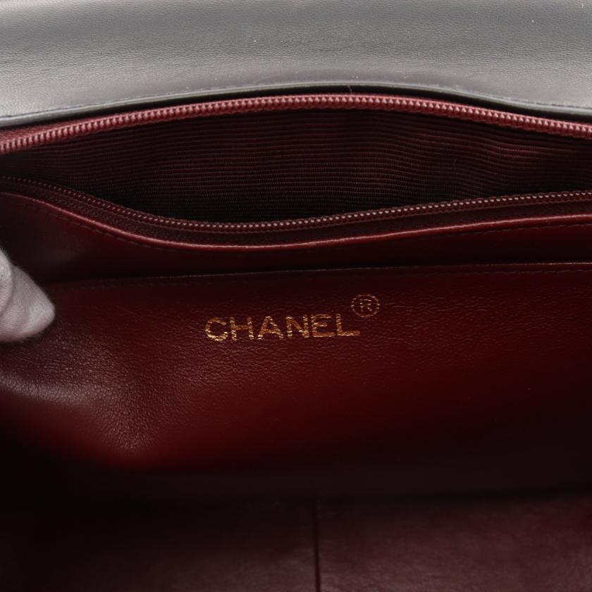Chanel Mademoiselle Black Lambskin Handbag Gold Hardware