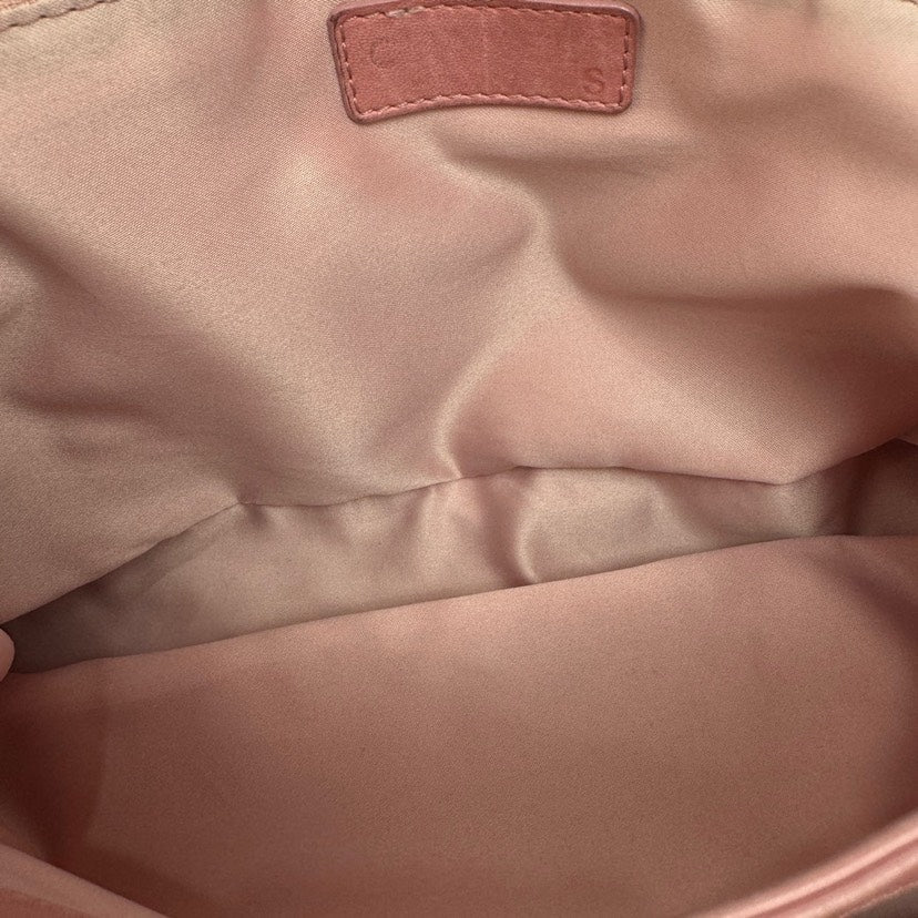 Chanel Sakura Pink Snake Skin CF Chain Crossbody Bag cm