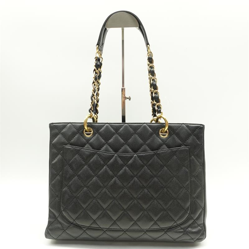 Chanel Black Caviar GST Shopping Tote Large