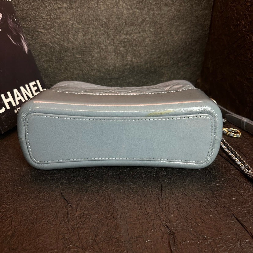 Chanel Gabrielle Blue Gray Medium Bag cm