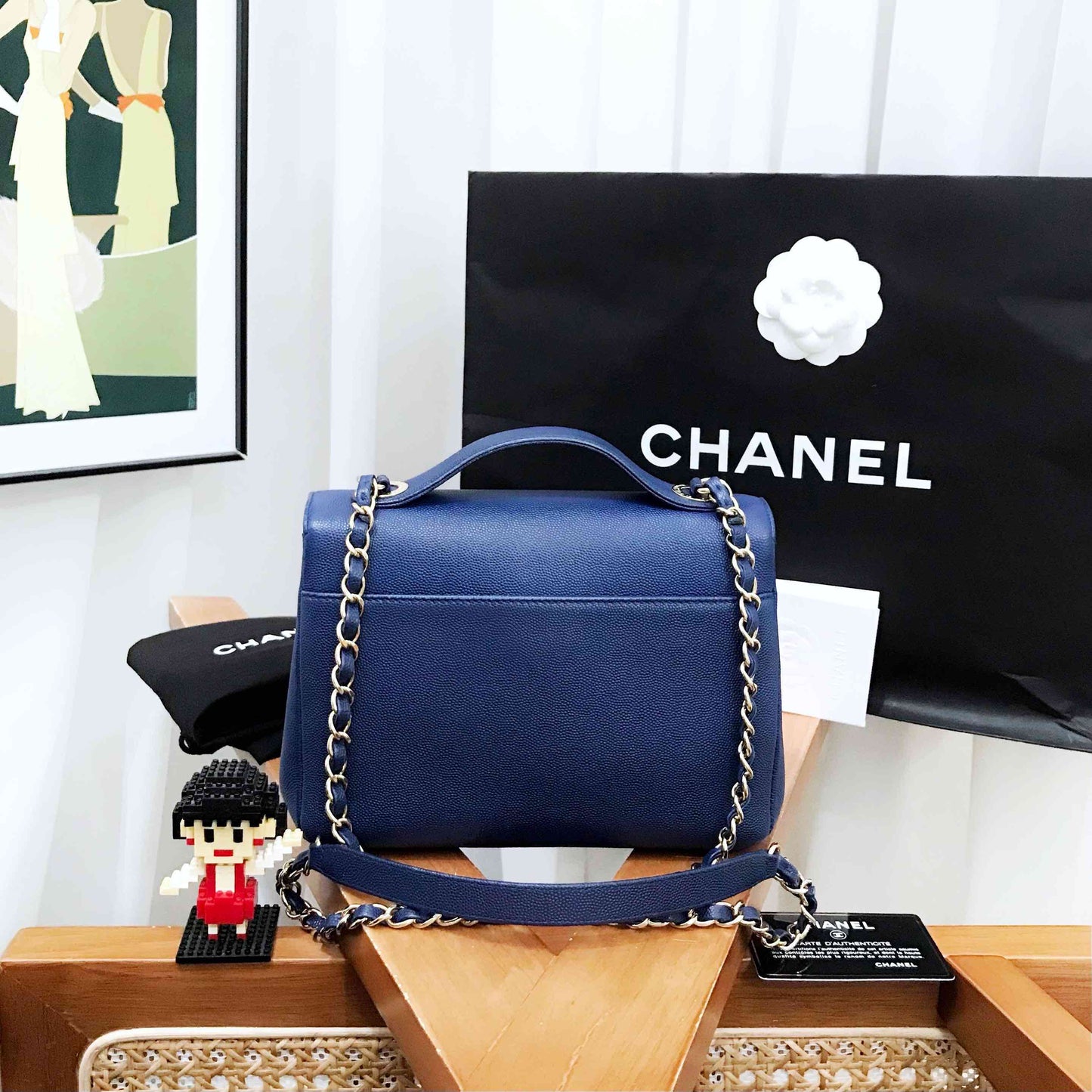 Chanel  Blue Medium Messenger Bag