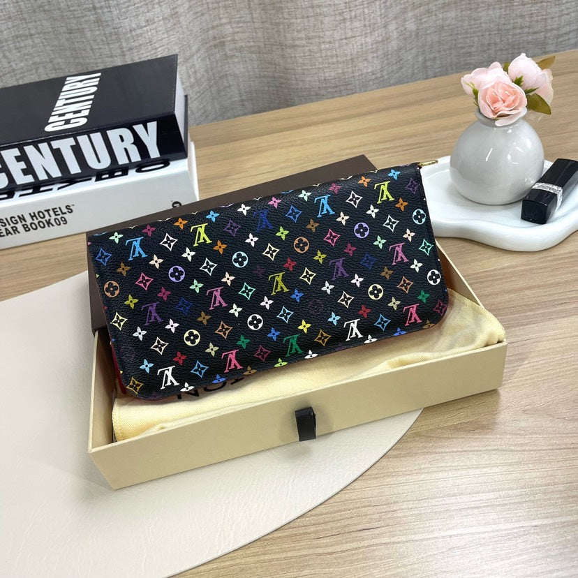 Louis Vuitton Multicolor Sarah Wallet Black 2012