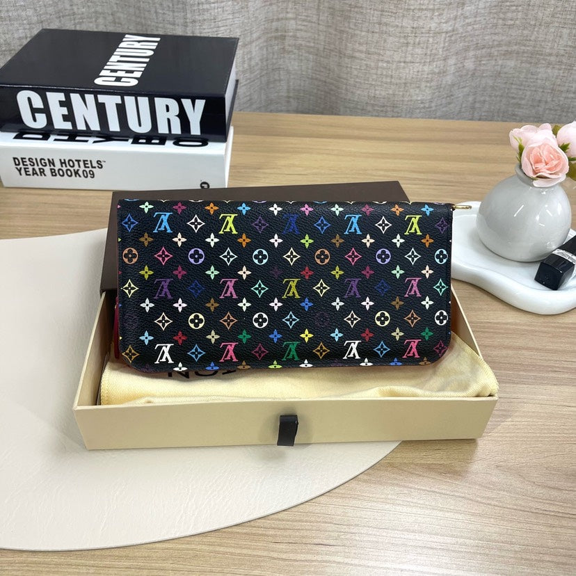 Louis Vuitton Multicolor Sarah Wallet Black 2012