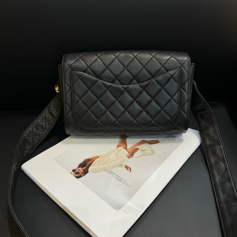 Chanel Black Quilted Leather Crossbody Bag xxcm