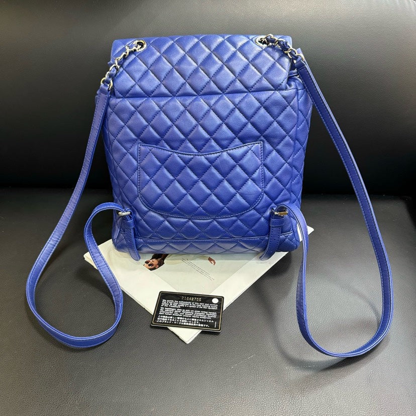 Chanel Blue Quilted Leather Backpack x.xcm G