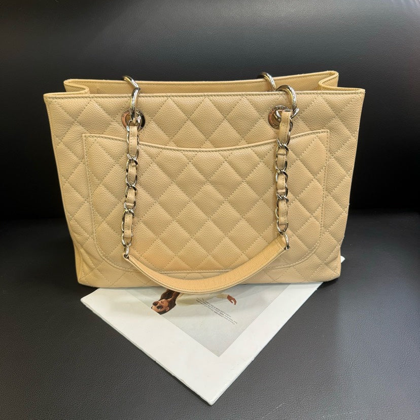 Chanel GST Beige Caviar Quilted Leather Tote Bag x.xcm