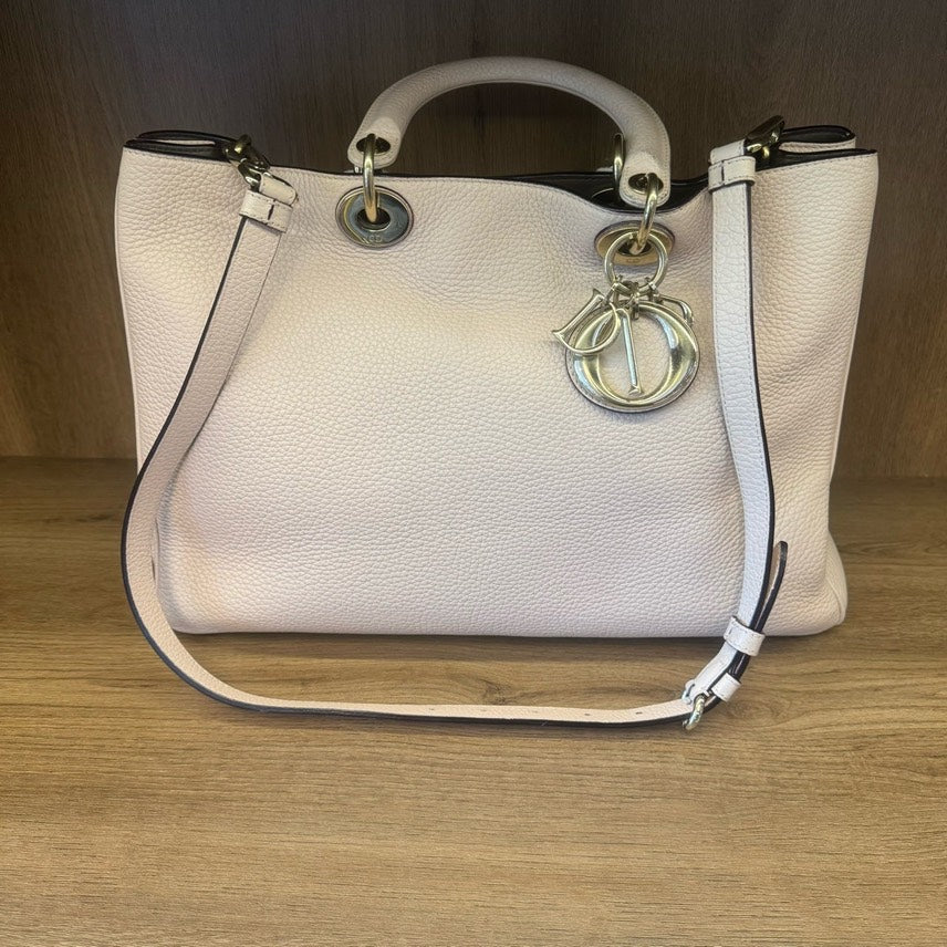 Dior Handbag VIP Tote Bag Leather White Medium