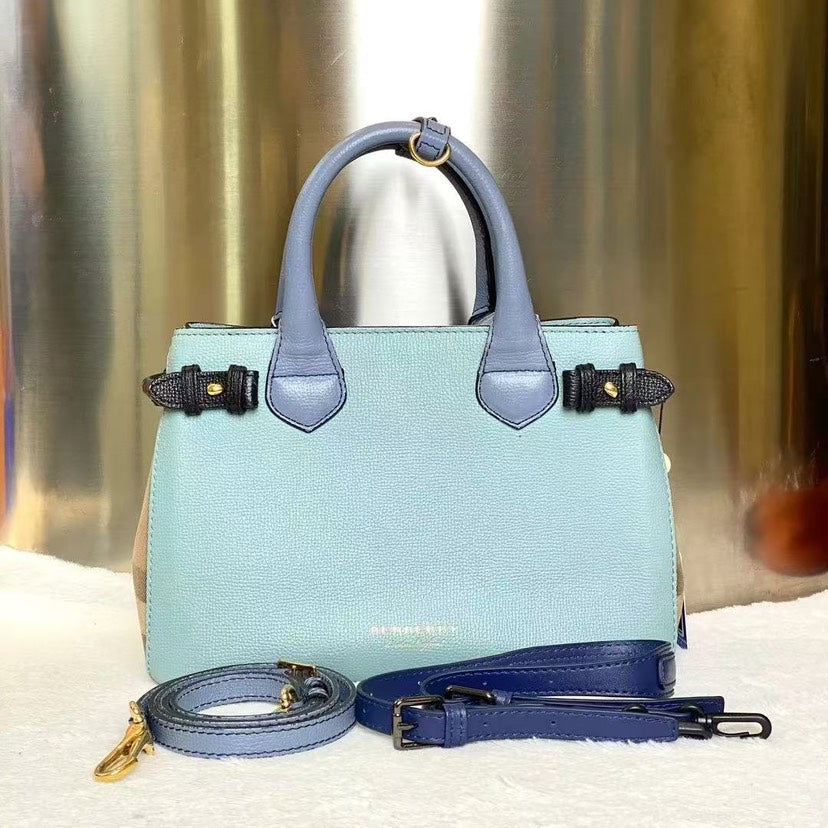 Burberry Luxury Banner Tote Bag Blue