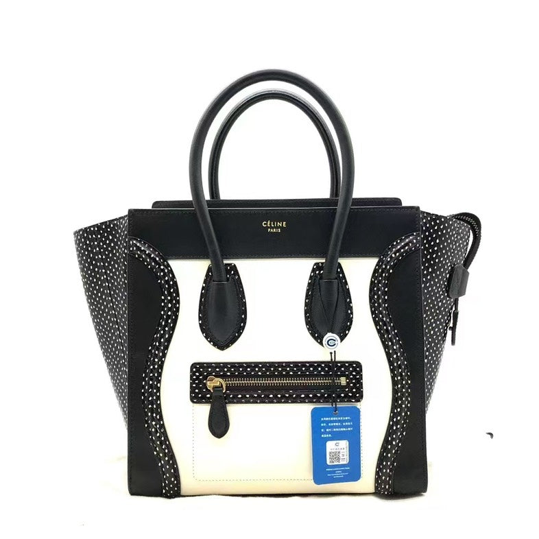 Luxury Luggage Bag And Tote Black White Tote Bag
