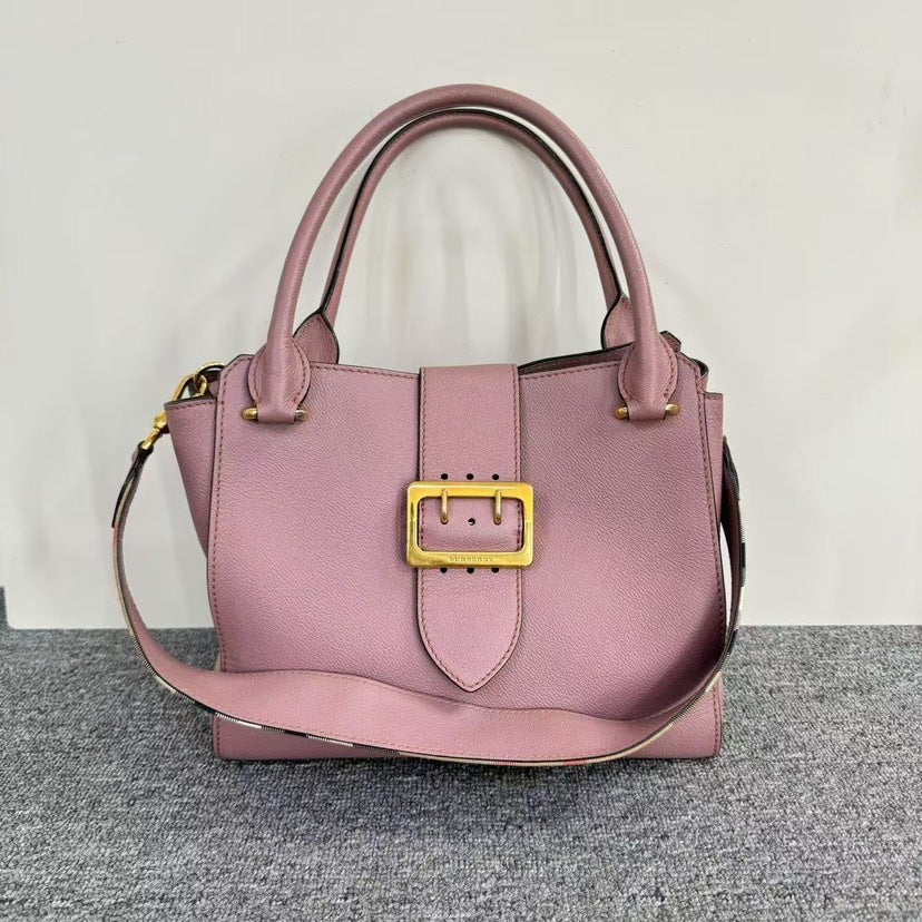 Burberry Luxury Belted Buckle Tote Bag Pink