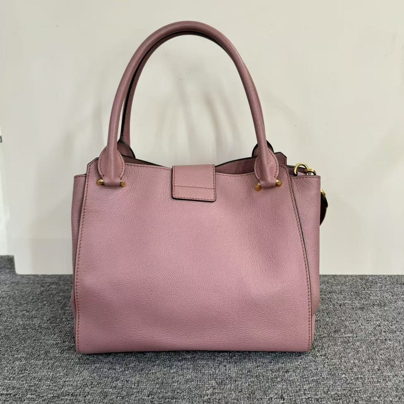 Burberry Luxury Belted Buckle Tote Bag Pink