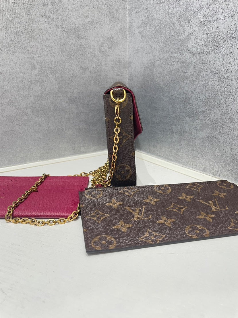 Louis Vuitton Pochette Felicie Brown Clutch