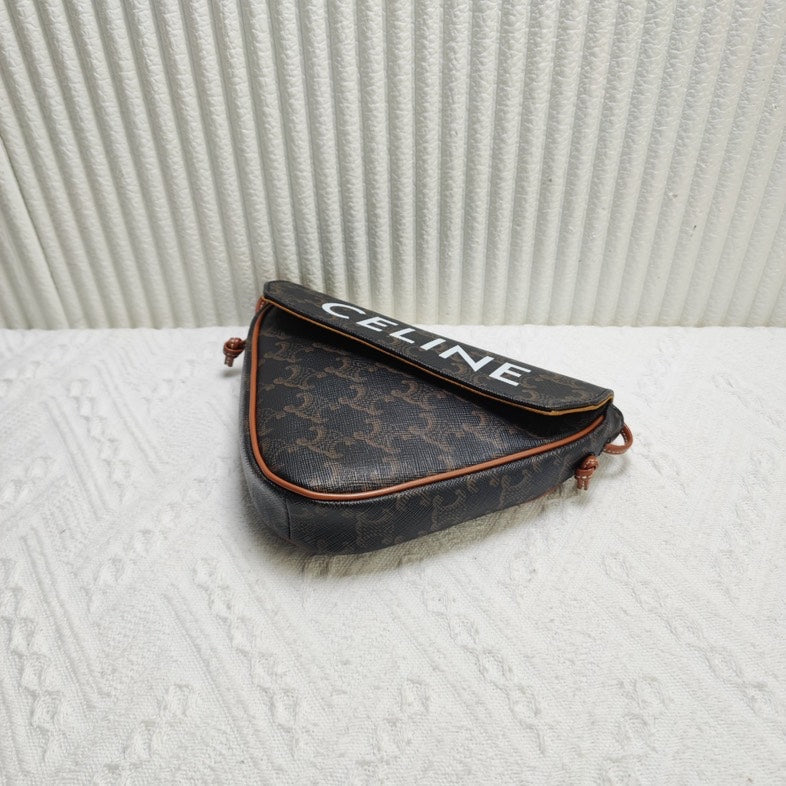 Luxury Triomphe Clutch In Handbag Canvas Brown Clutch Bag