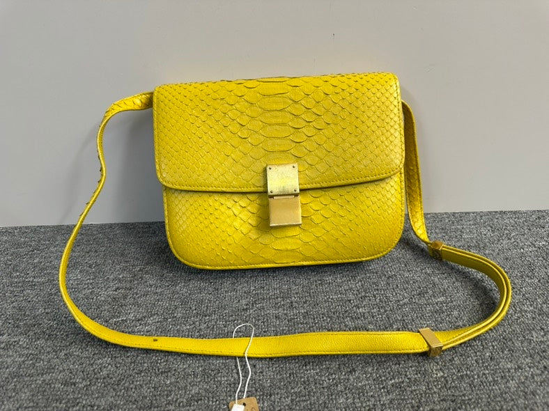 Luxury Yellow Box Bag Shoulder Style Shoulder Bag