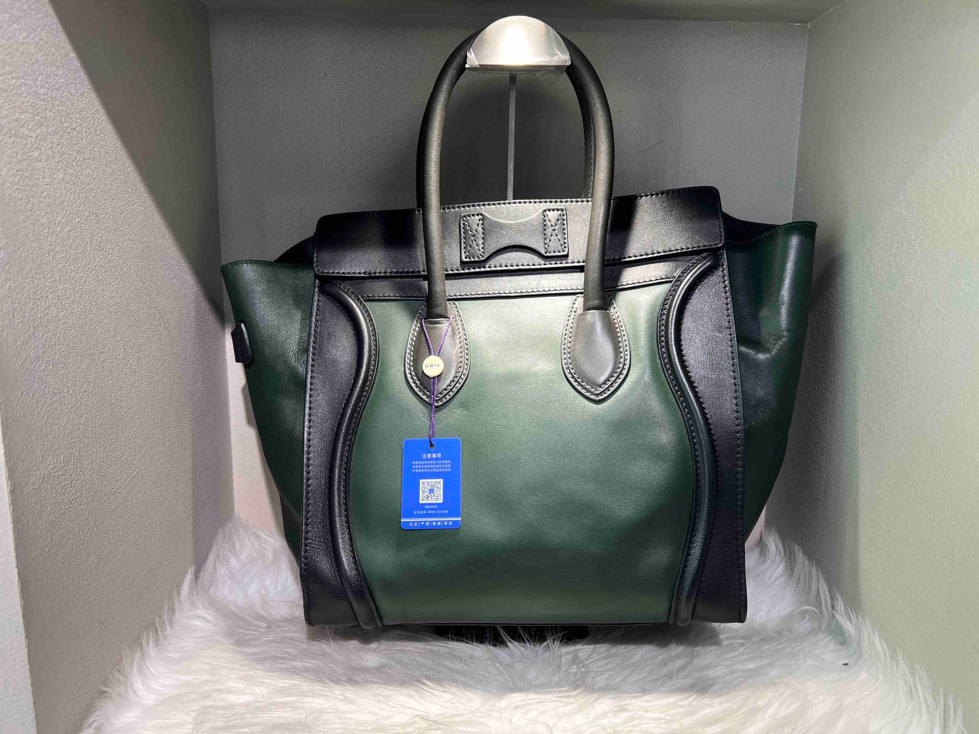 Luxury Luggage Smiling Face Bag In And Leather Black Travel Bag
