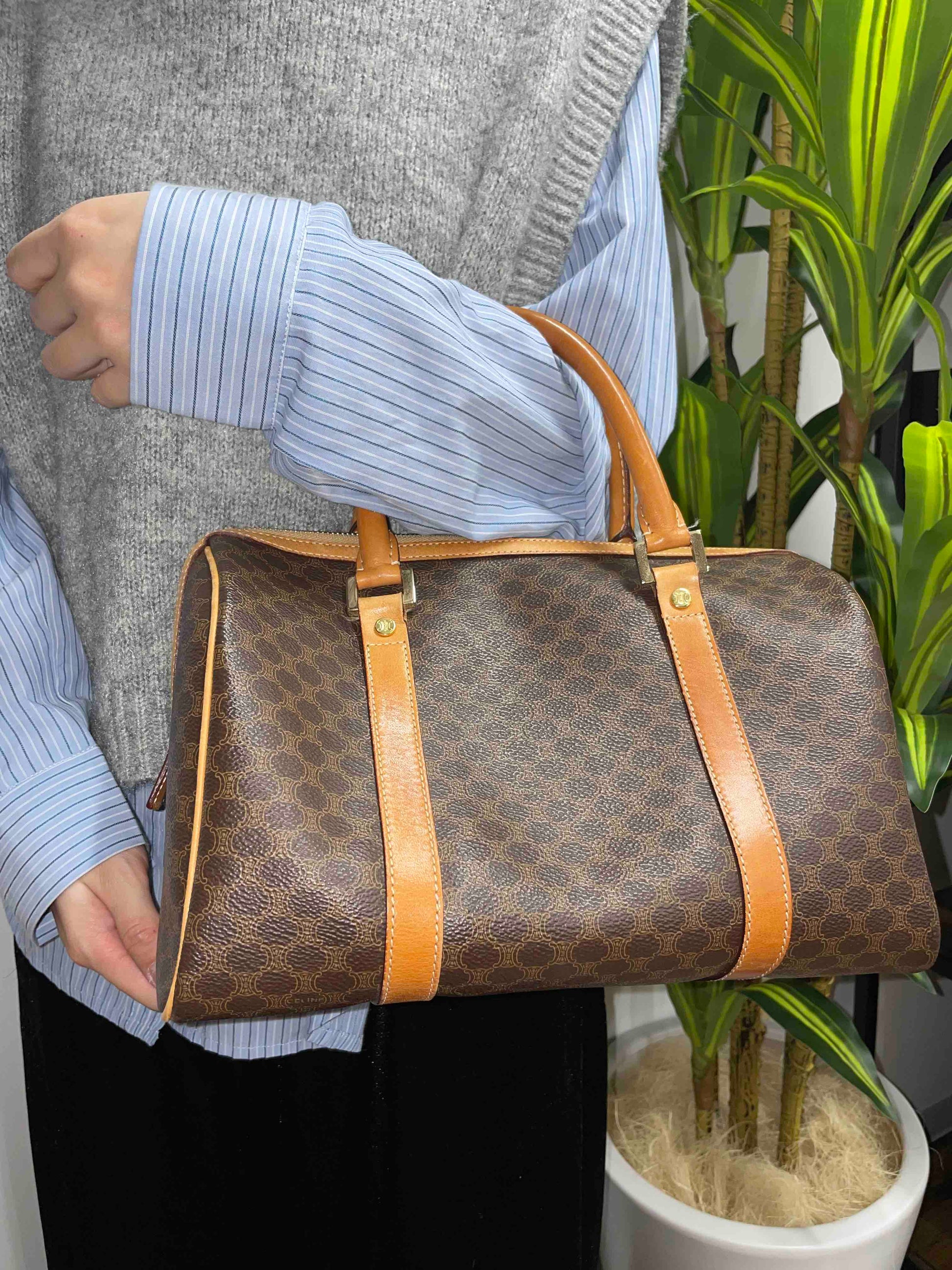 Luxury Boston Bag In Canvas Monogram Travel Bag