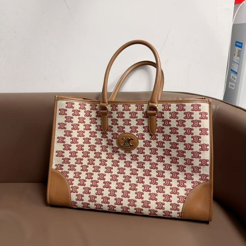 Luxury Macadam Tote Bag Canvas Beige Tote Bag