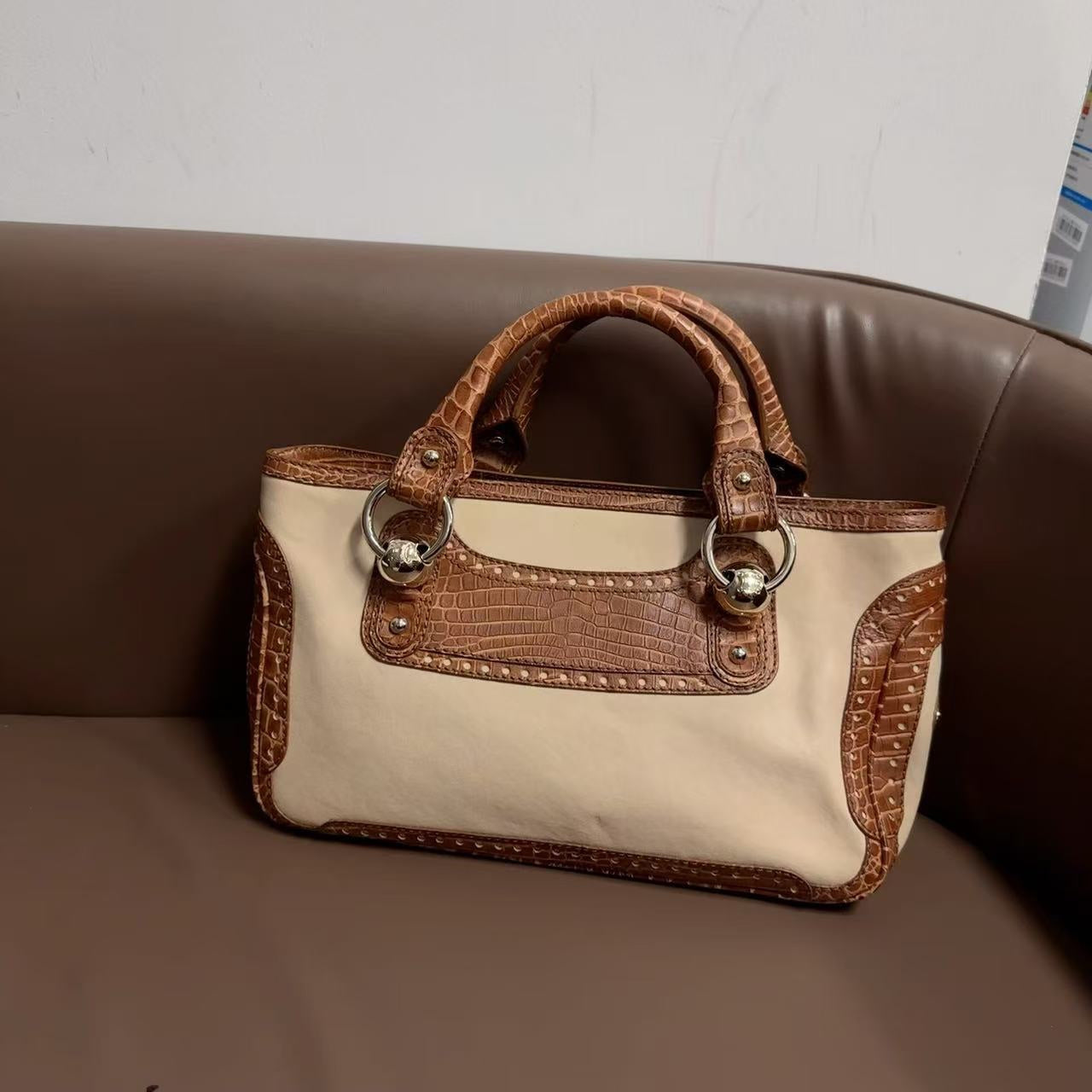 Luxury Tote Bag In And Large Designer Leather Brown