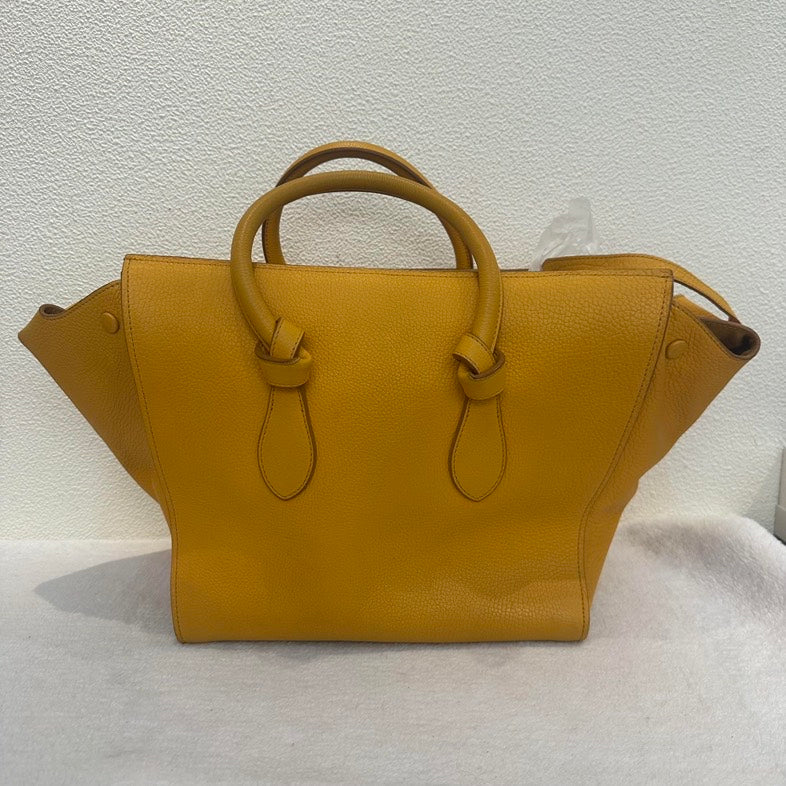 Luxury Luggage Tote Yellow Top Handle Bag Leather Mini Tote Bag