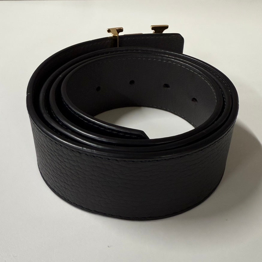 Louis Vuitton Leather Belt Black Belts